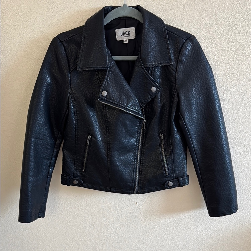 Jack by BB Dakota Black Faux Leather Motorcycle Jacket